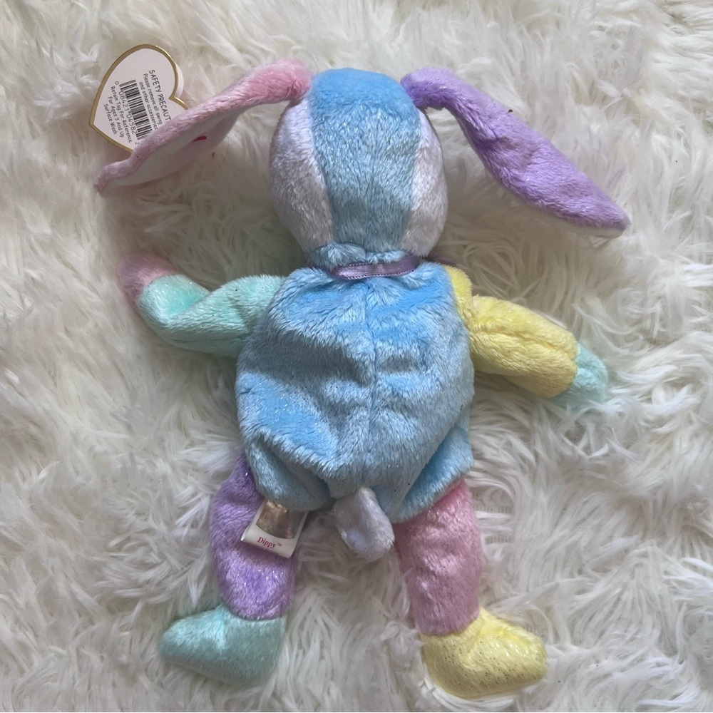 TY Beanie Babies “Dippy” Multicolor Rabbit Plush - Picture 2 of 7
